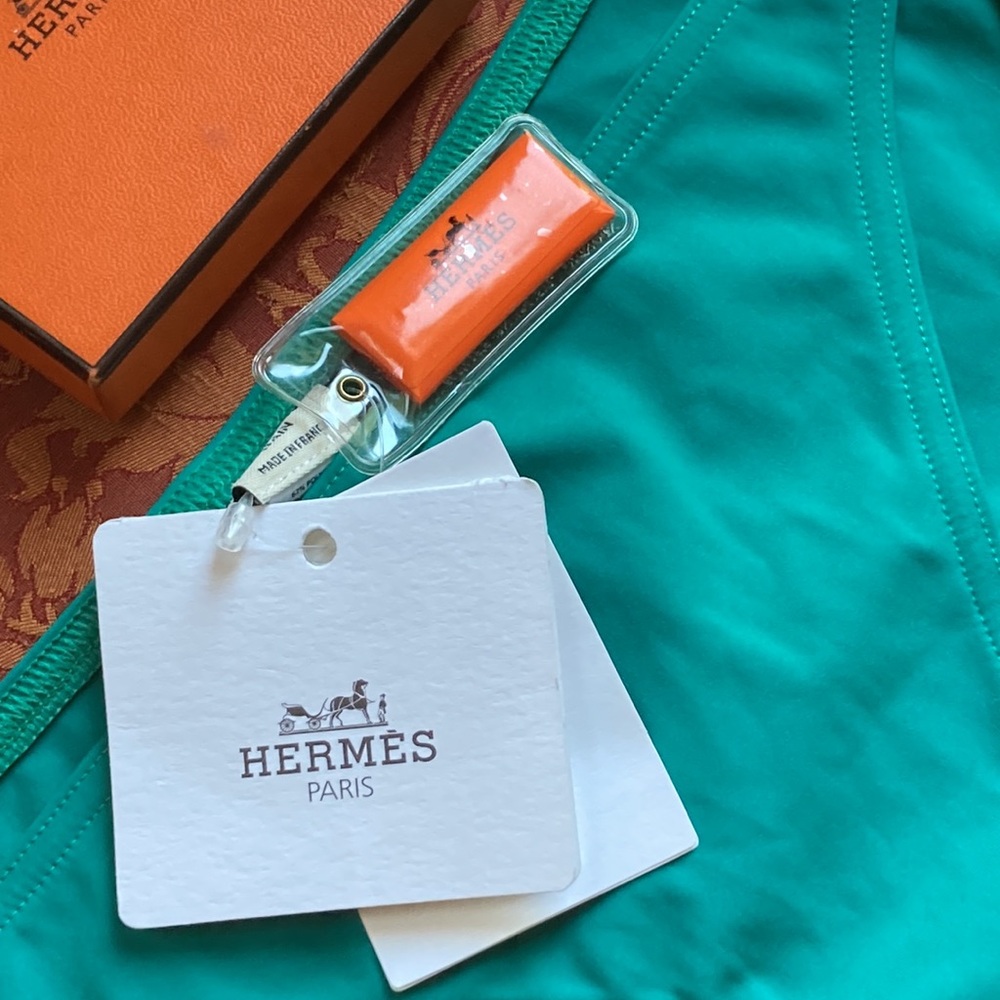 HERMES Emerald Green swim bottom : size 38 (size 6) - Picture 14 of 15